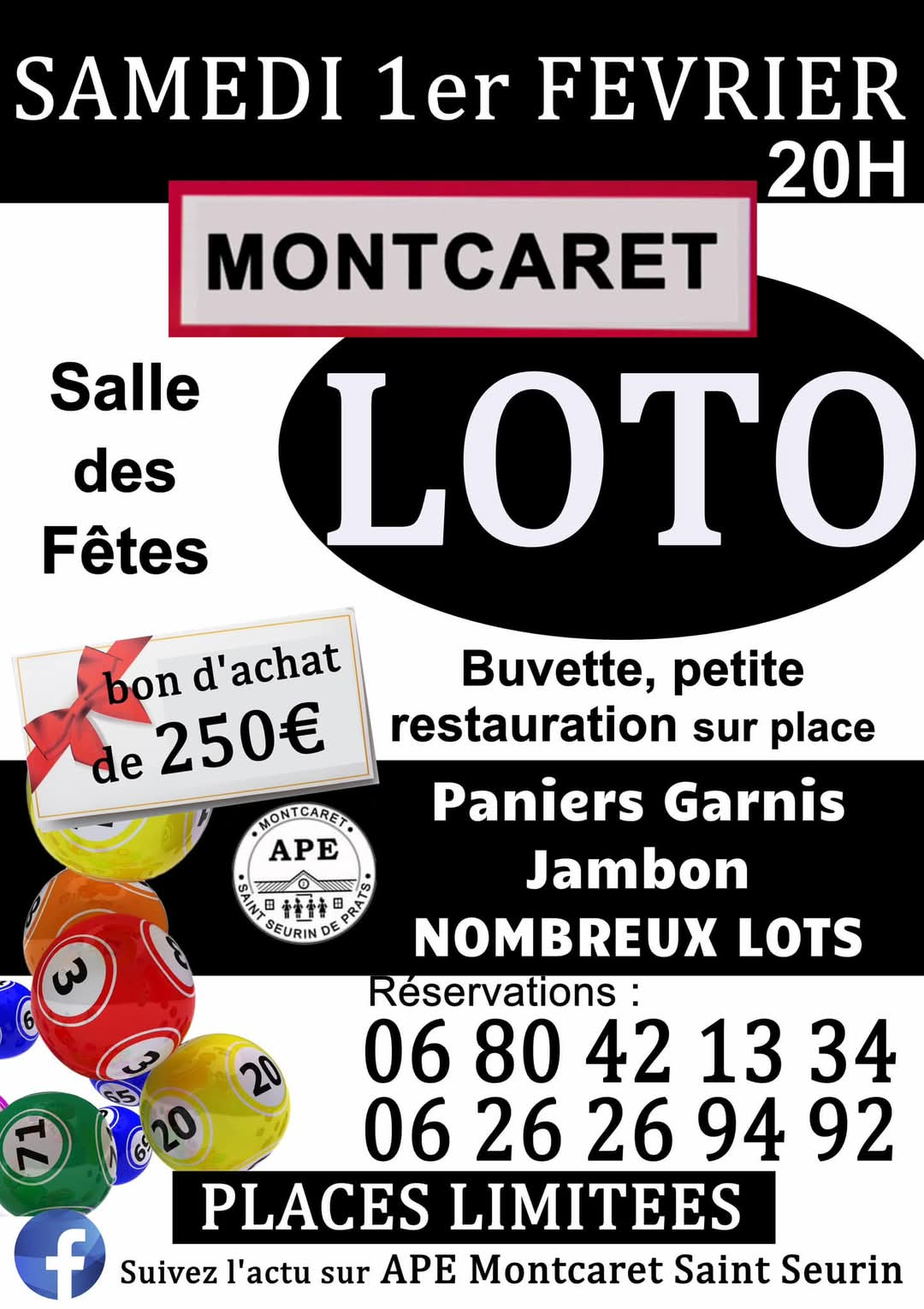 Loto de l'APE Montcaret-Saint Seurin de Prats 